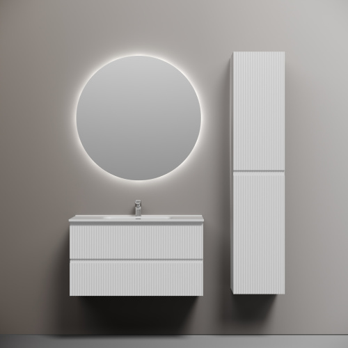 Тумба под раковину Sancos SNOB R SNR90W 90х40 подвесная цвет белый - фото 2